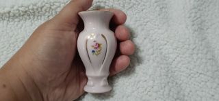 Vintage H & C Mini Vase Rosa Porzellan Czech Republic 63 Porcelain