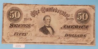 West Point Coins $50 Confederate Note Feb 17th 1864 T - 66