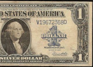 Large 1923 $1 Dollar Bill Silver Certificate Note Old Paper Money Gift Idea 1976