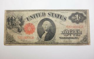 Estate Found Series 1917 $1 Large Size United States Note Red Seal