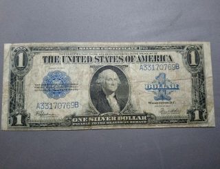 1923 Usa $1 Dollar United States Circulated Silver Certificate Old Banknote Nz14