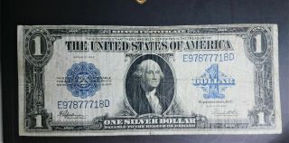 1923 Usa $1 Dollar United States Circulated Silver Certificate Old Banknote Nz07
