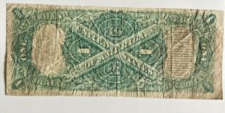 1917 $1 One Dollar United States Legal Tender Note Speelman - White Low Ser. 2