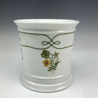 Vtg Raynaud Limoges French Porcelain Four Leaf Clover Cache Planter Pot 5.  5 " Kpb