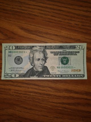 2017 20 Dollar Star Note Low Serial Number