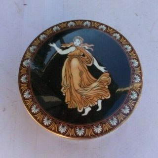 Vintage 5 " Wedgwood Covered Dish Bowl Jar Etruscan Dance Bicentenary Lady