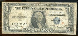 Series Of 1935 A United States Silver Certificate $1 Rayon Note Ek306