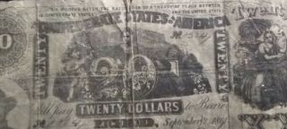 1861 $20 DOLLAR CONFEDERATE STATES CURRENCY CIVIL WAR NOTE No 1524 2