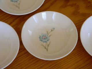 Vintage Taylor Smith Taylor Blue Flower Ever Yours Boutonniere Sauce Bowls EXC 2