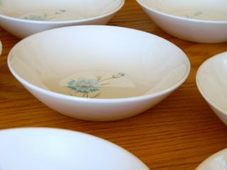 Vintage Taylor Smith Taylor Blue Flower Ever Yours Boutonniere Sauce Bowls EXC 3