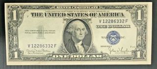 $1 1935d Crisp One Dollar Bill Blue Seal Us Silver Certificate Note,  No Motto