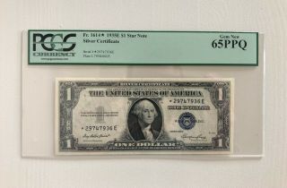 Pcgs 65 Ppq Fr.  1614 1935e $1 Silver Certificate Star Note