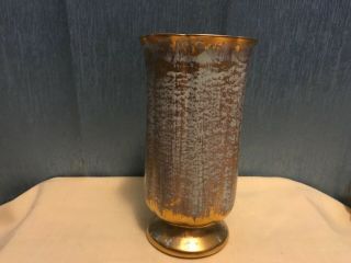 Vintage Stangl Hand Painted Vase Antique Gold 2067 7” Tall