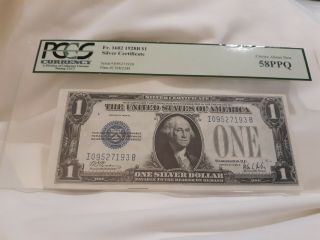 1928 - B $1 One Dollar Silver Certificate Pcgs 58 Can Ppq