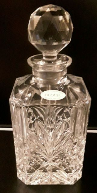Heavy Block Hand Crafted Decanter 24 Lead Crystal