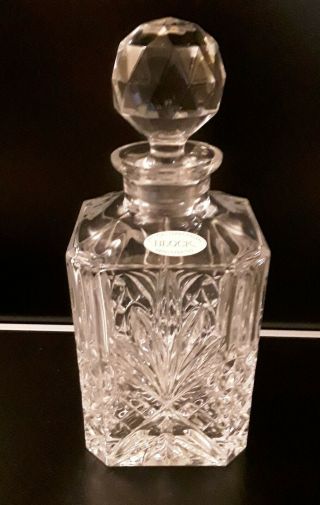 Heavy BLOCK Hand Crafted Decanter 24 Lead Crystal 2