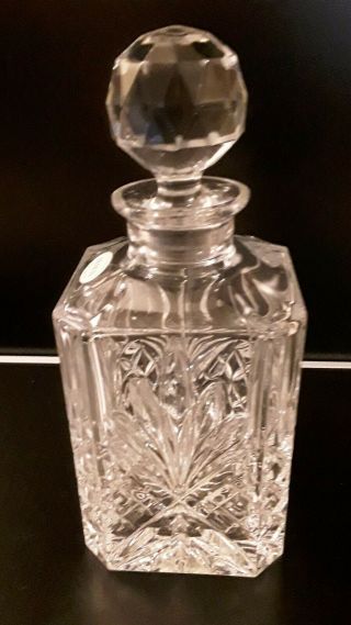 Heavy BLOCK Hand Crafted Decanter 24 Lead Crystal 3