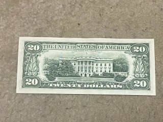 1981 A $20 Dollar Bill St Louis Missouri Uncirculated 2