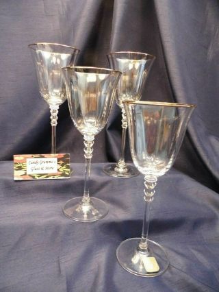 Mikasa Crystal Sonata Gold Wine Glass Set Of Four