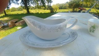 Vintage Camelot China Japan Carousel Pattern Gravy Boat And Tray Check Photos
