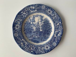 English Staffordshire Liberty Blue Dinner Plates