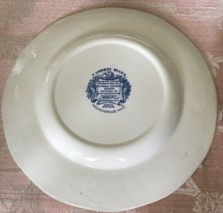 2 STAFFORDSHIRE LIBERTY BLUE China Dinner Plates INDEPENDENCE HALL Set Of 2 3