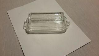 Vintage Fire King Frosted Butter Dish With Frosted Lid In.