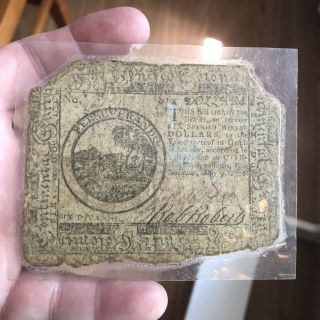 May 9,  1776 Continental Currency $6 Six Dollar - Laminated