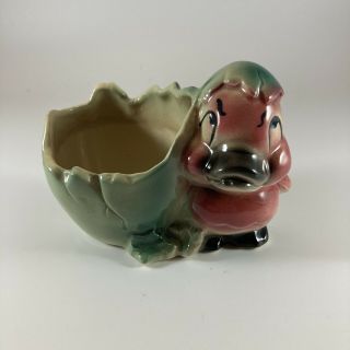 Shawnee Pottery Baby Duck With Egg Vintage Planter