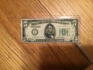 1928 B $5 Federal Reserve Note - Minneapolis