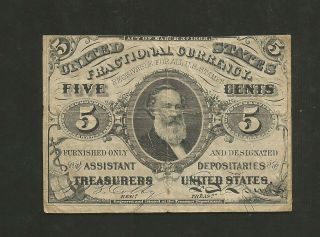 Fr.  1238 Third Issue Five Cents (5c) Fractional 1864 - 69