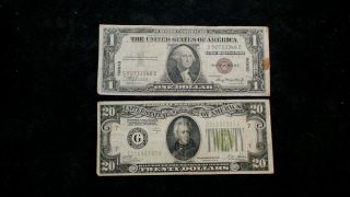 1935 A Hawaii One & 1928 B Twenty Dollar Gold Clause Notes Fr 2052 G & 2300