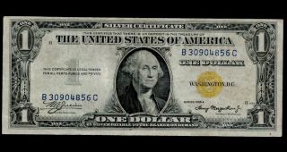 Sc $1 1935 A North Africa Silver Certificate Yellow Seal Note