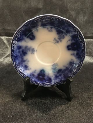 Antique Alfred Meakin Semi - Porcelain Flow Blue Richmond Pattern 6” Saucer