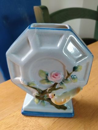 Pale Blue Art Deco Vase Made In Japan
