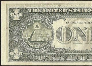 1995 $1 Dollar Bill Offset Print Error Note Currency Paper Money