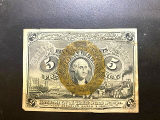 1863 Series 5 Cent Fractional Currency Note