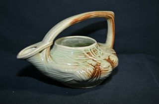 Vintage Mccoy Porcelain Green Pine Cone Design Tea Pot
