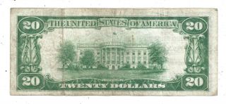 1929 $20 Brown Seal PHILADELPHIA Old US National Currency 3