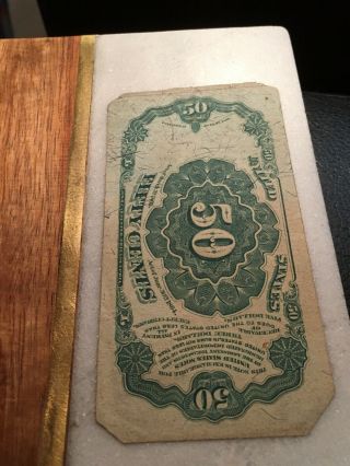 1875 US Fractional Currency Note 5th Issue Fifty Cent 50c 3