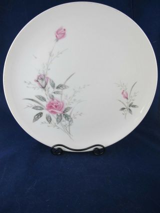Golden Rose Fine China Of Japan Vintage Dinner Plate Pink Roses Gray,  Gold Trim