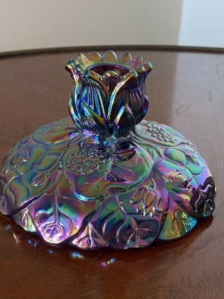 Fenton Carnival Glass Candle Holders (set Of 2) 3 1/2” High
