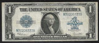 Us Large Size $1.  00 Silver Certificate - 1923 - F/vf