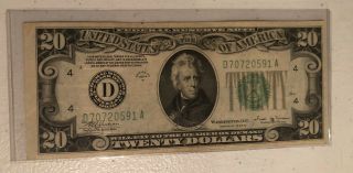 1934b $20 Twenty Dollar Federal Reserve Note Cleveland