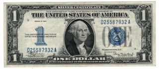1934 $1 Silver Certificate " Funny Back " Blue Seal