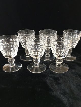 SET OF 6 STUART CRYSTAL ARUNDEL PORT SHERRY LIQUEUR GLASSES 2