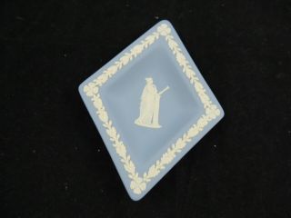 Wedgwood Blue Jasperware Diamond Shaped Jewelry Dish Trinket