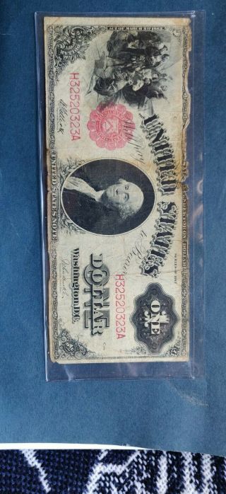 1917 $1 Legal Tender Large Note H32520323a Sawhorse