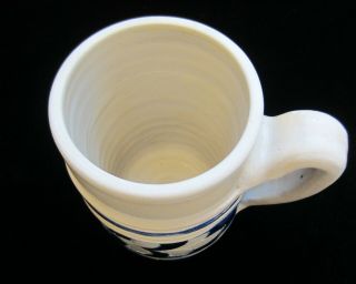 Williamsburg Stoneware Pottery Coffee Mug Salt Glazed Cobalt Blue 3
