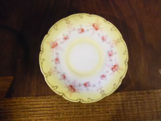 Saucer Plate 4 1/2 Inches Brown Westhead Moore Yellow Gold Trim